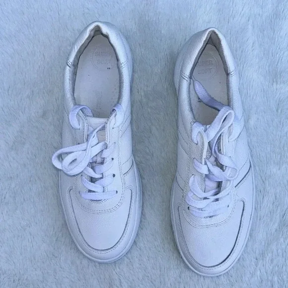 EUC Paul Green Unity Platform Sneaker Sz UK 4 = US 6.5 White Leather Retail $455 - Picture 3 of 9